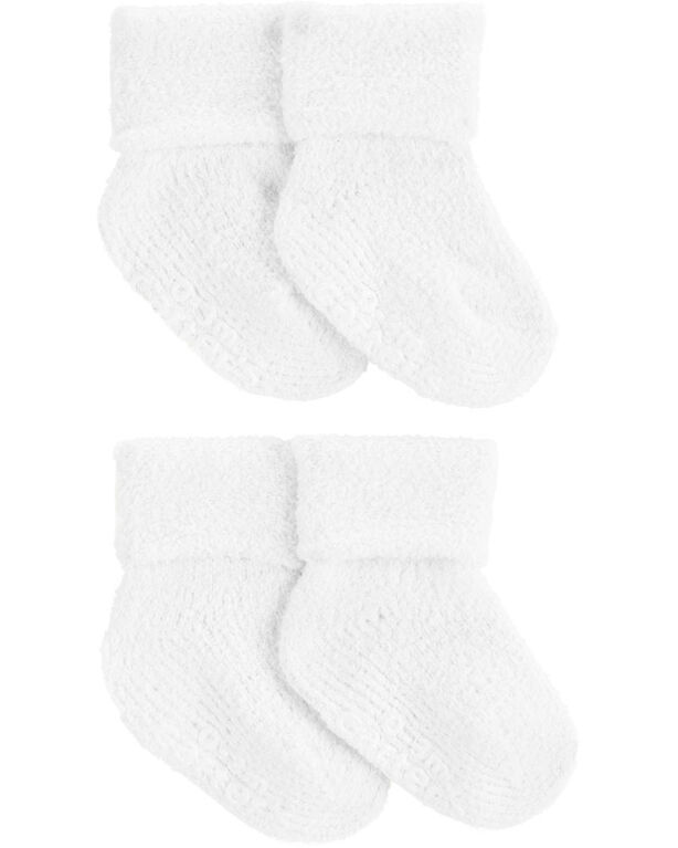 Carter's  4-Pack Chenille Booties White - 3-12 Months