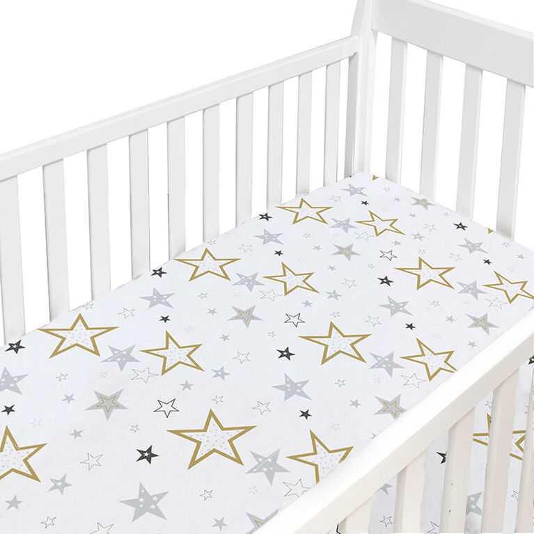 Dream Crib Sheet - Golden Stars