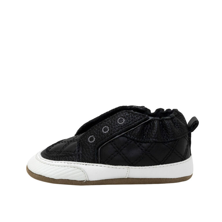 Robeez - Soft Soles - Stylish Steve - Black Leather - 0-6 months