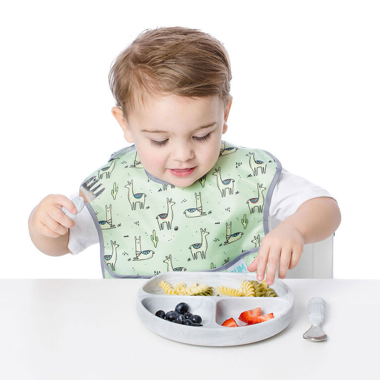 Bumkins SuperBib, bavoir pour bébé, imperméable, lavable, résistant aux taches et aux odeurs, 6-24 mois - paquet de 3 - Lama