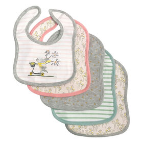 Bavoir En Jersey Koala Baby - 5 Pk - Lapin Rose