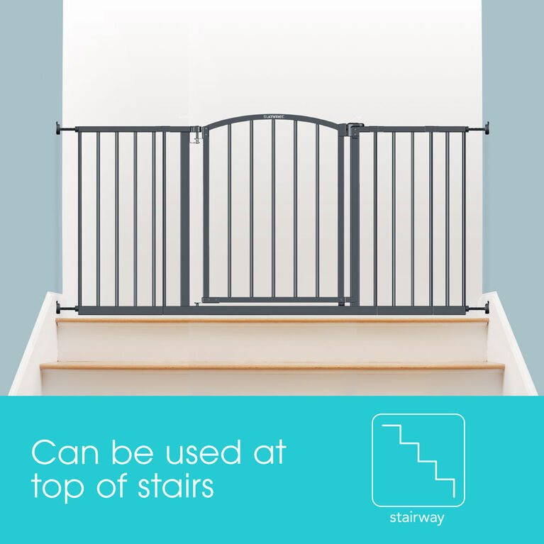 Extra Wide Decor Safety Gate Grey
