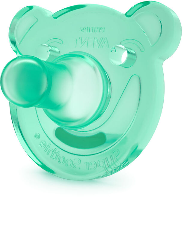 Philips AVENT Suce SoothieShapes à 3m+, Paquet de 2 - bleu/vert<br>Orthodontiques et sans BPA, Paquet de 2, SCF194/05.