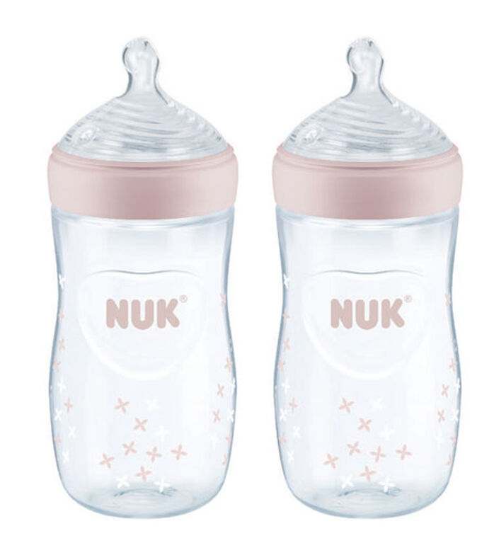 NUK Simply Natural Bottle 9oz with Design 2-Pack