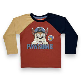 Paw Patrol Raglan Long Sleeve Tee - Burgundy - 4T