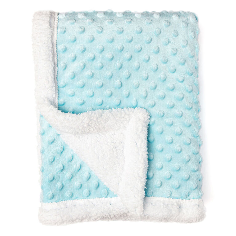 Tendertyme Blue Popcorn Sherpa Blanket