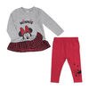 Disney Minnie Mouse Ensemble Tunique 2 Pièces - Rouge, 6 Mois