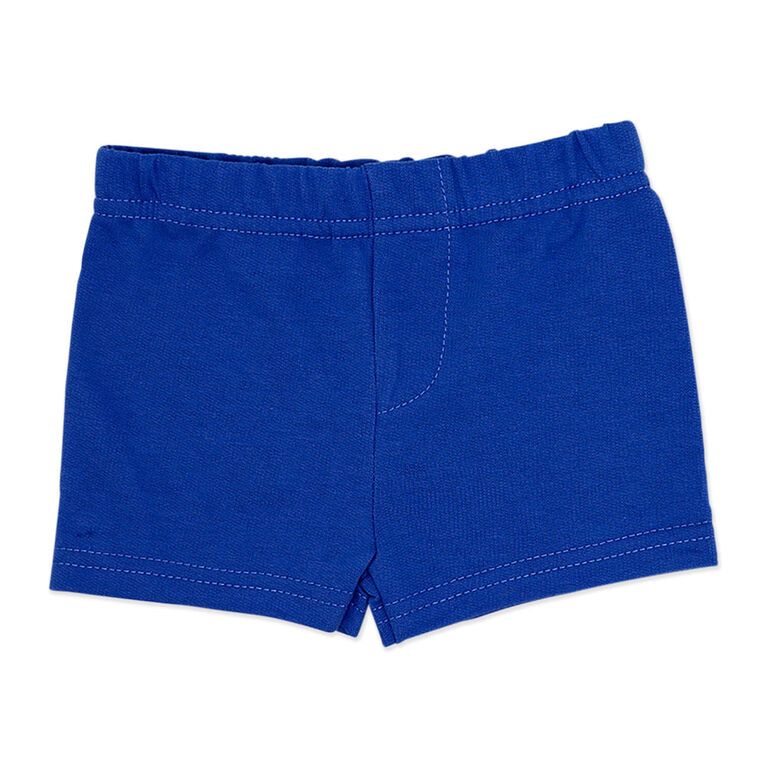 Mini Hop 3 Piece Short Set: Blue Bear 24M