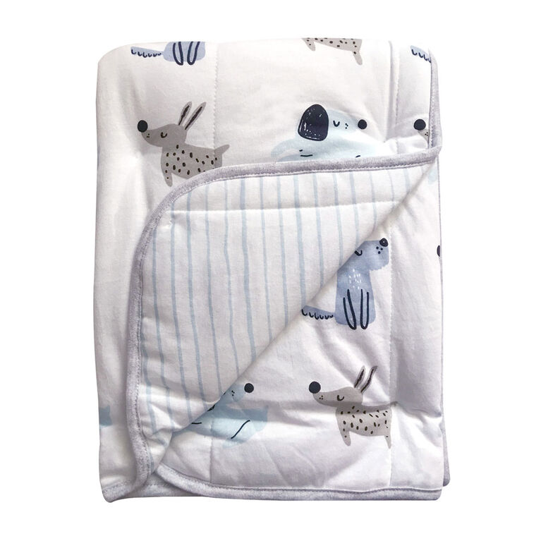 Koala Baby Jersey Quilt Blanket Blue