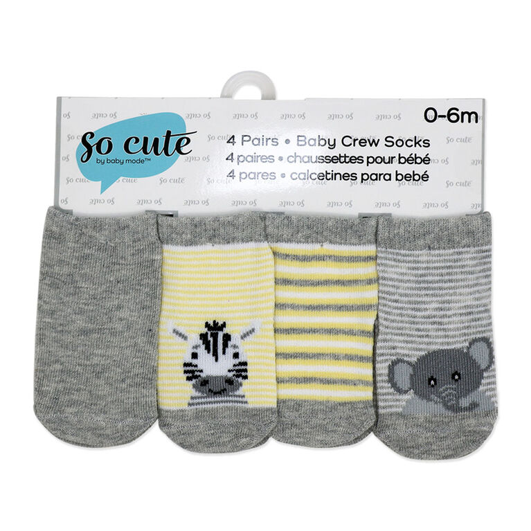 So cute by Baby Mode 4 Pack  Socks: Animals