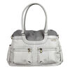 JJ Cole Satchel Baby Diaper Bag Grey Circle Stripe