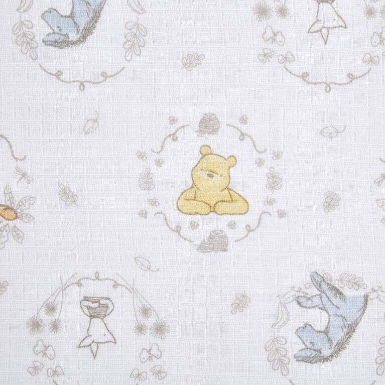 Muslin Swaddle Blk 4 Pack - Disney Winnie