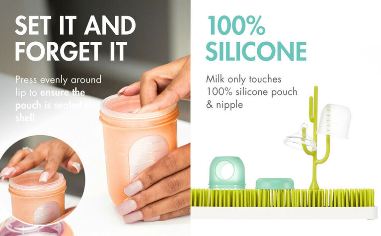 Bouteille en silicone Nursh 4oz, paquet de 3