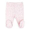 Naturelle 2 Piece Footed Pant Set: Pink