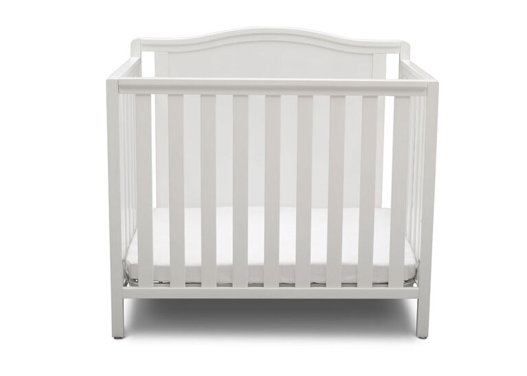 Delta Children Willow Mini Crib With Mattress And 2 Sheet Bianca