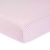 Gerber Organic Fitted Crib Sheet, Pink/White Stripe