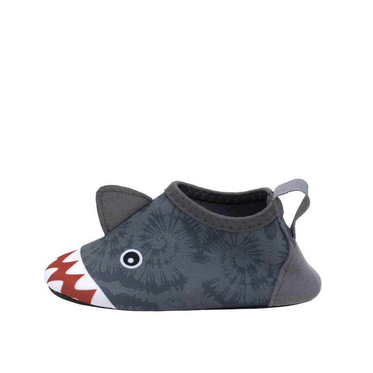 Robeez - Aqua Shoes - Shibori Shark - Grey - 3 (6-9M)