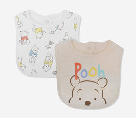Disney Winnie The Pooh 2 Pack Bib Set Oatmeal OS/GU