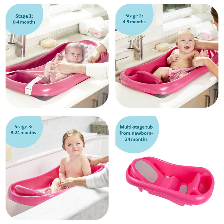 Baignoire du nouveau-né au tout-petit De luxe Sure Comfort - rose.