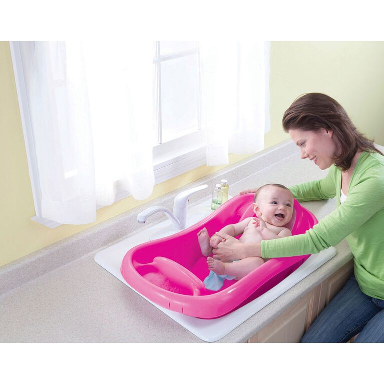 Baignoire du nouveau-né au tout-petit De luxe Sure Comfort - rose.