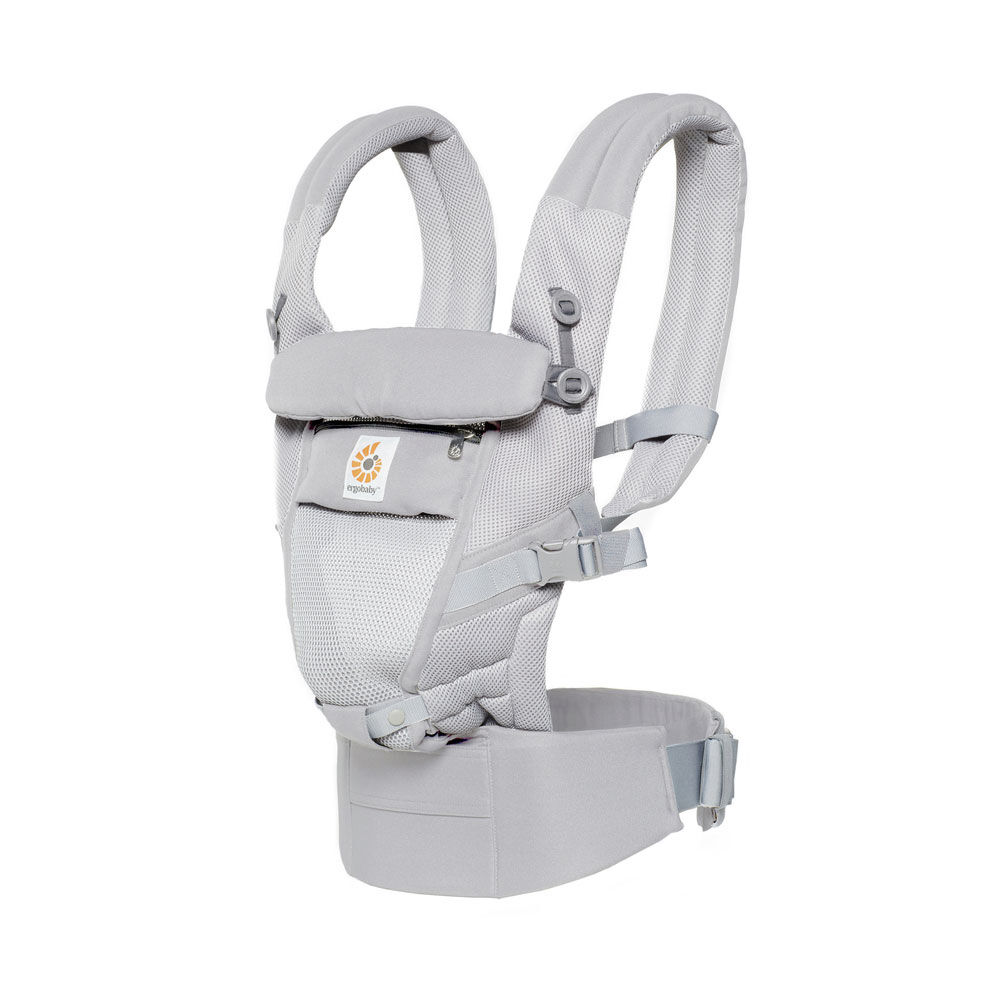 Ergobaby Lightweight and Breathable Cool Air Mesh Adapt Baby Carrier Pearl Grey