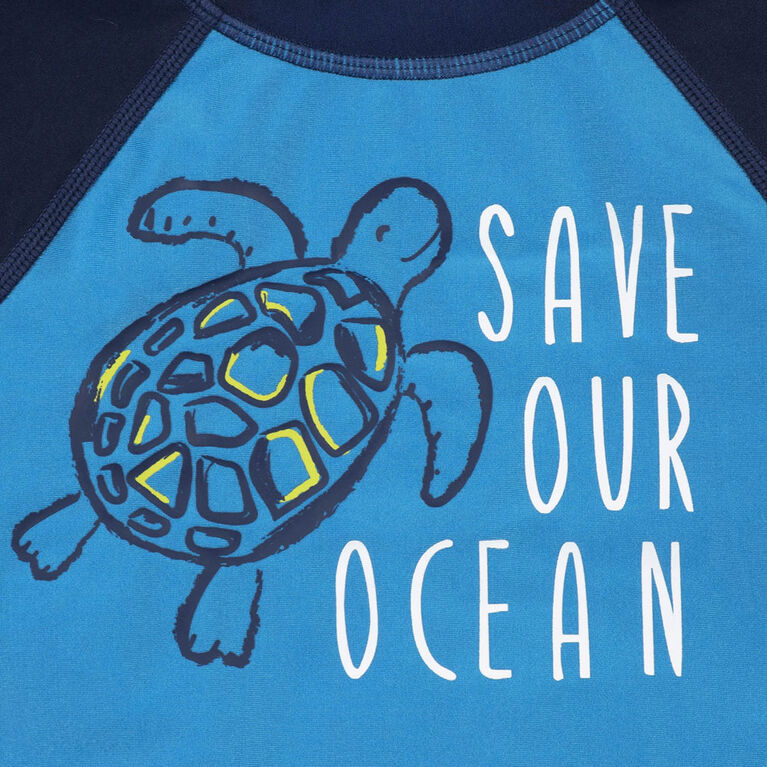 Gerber - Ensemble 2 pi&egrave;ces pour b&eacute;b&eacute; et tout-petit gar&ccedil;on Sea Friends Rash Guard et maillot de bain - 4T