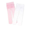 Baby Mode Signature Lot de 2 collants : rose et blanc 6-12 mois