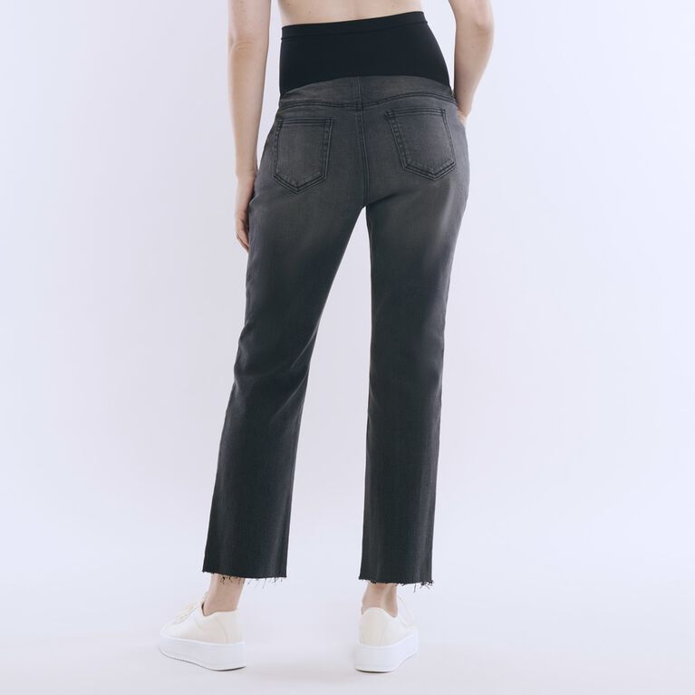 Motherhood Jean Secret Fit &Agrave; Coupe Droite Et Ajust&eacute;e Sur Le Ventre-Nior-G