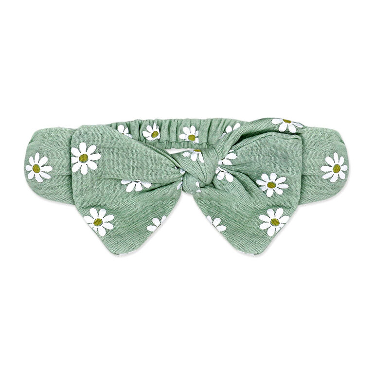 Baby Mode 3 Piece Pant Set: Blue Sunflower 12M