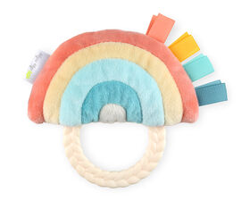 Ritzy Rattle Pal Plush Rainbow W/Teether