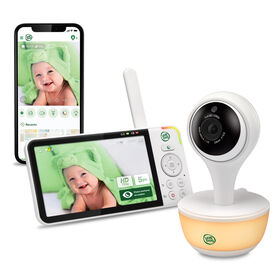 LeapFrog Moniteur de bébé Wi-Fi 1080p avec accès à distance, affichage 720p haute définition de 5 po, veilleuse, vision nocturne couleur, LF815HD (blanc) de LeapFrog 