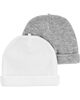 Carter's Emballage de 2 bonnets pour bébé Blanc 0-3 mois