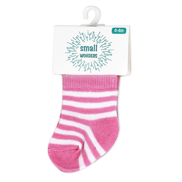 Small Wonder - Chaussette Bébé, Rayure Rose