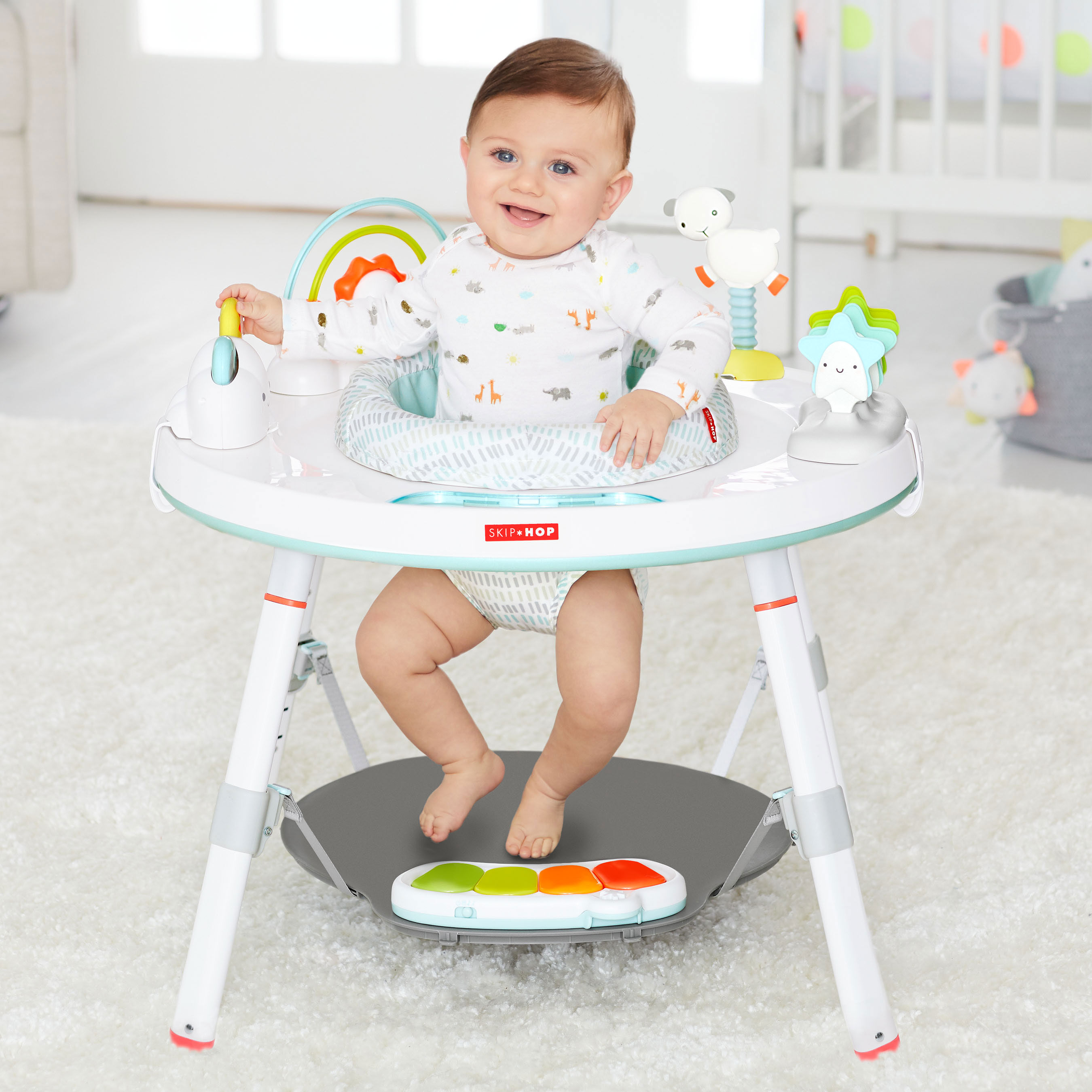 skip hop exersaucer toys