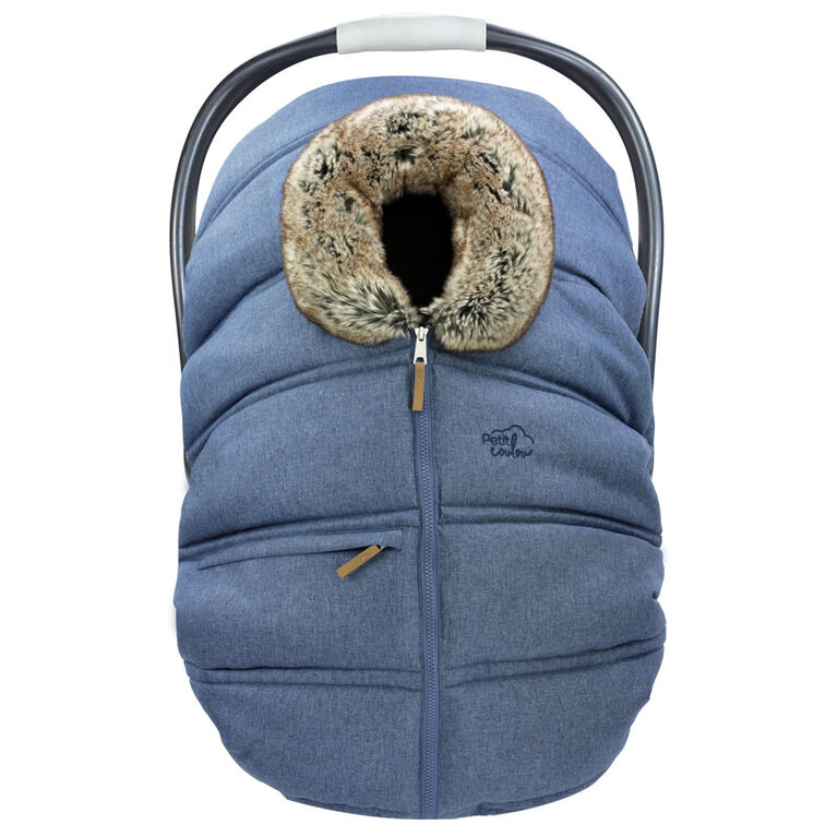 Housse hiver siège auto bébé Petit Coulou - Jeans / Loup