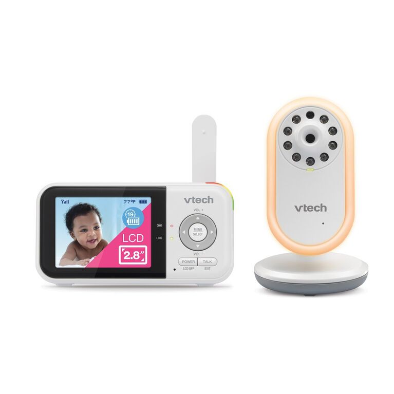 VTech VM3258 2.8" Digital Video Baby Monitor with Night Light - White