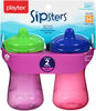Playtex - Série En tout temps Emballage de 2 verres de 9 oz avec bec - rose/violet, styles peuvent varié.