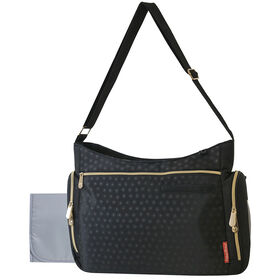 Fisher Price Hobo Diaper Bag, Gold Trim Black