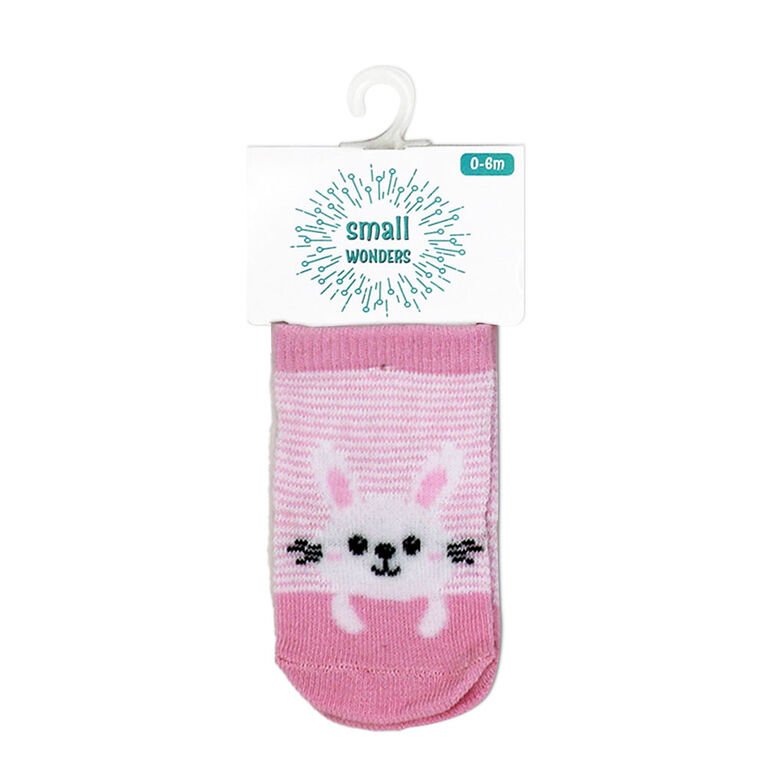 Small Wonder - Baby Sock,Pink Bunny