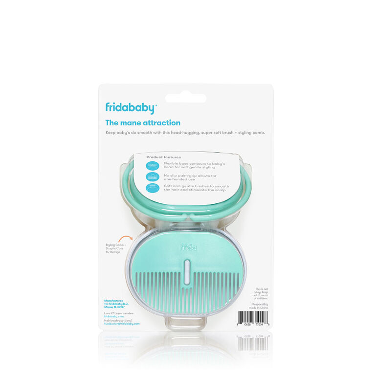 Fridababy - Ensemble de brosse à cheveux et peigne coiffant pour bébé
