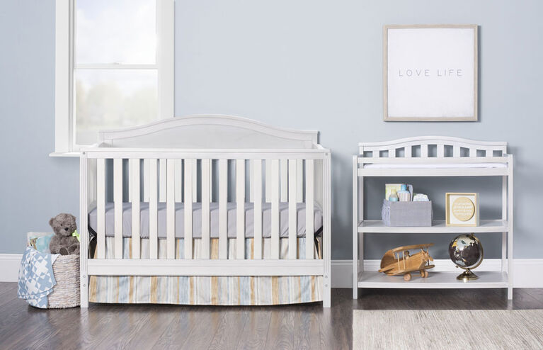 Child Craft - Sidney 4-in-1 Convertible Crib - White Wash