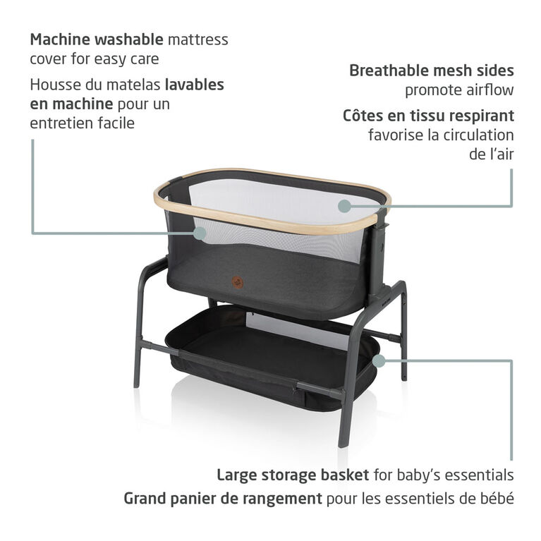 Maxi-Cosi Iora Bedside Bassinet - Beyond Graphite