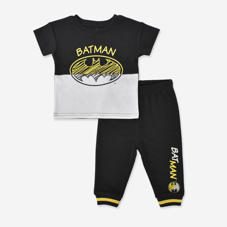 Warner Brothers Batman ens2mcx Haut/Pantalon Jogger Noir