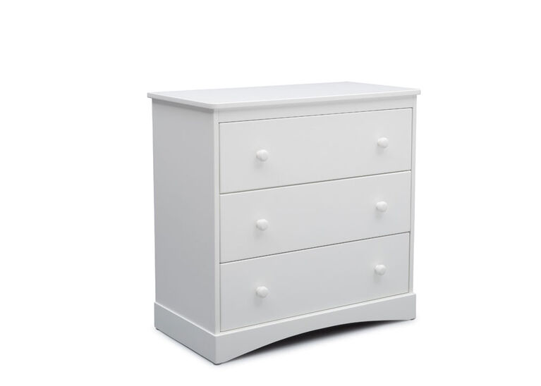 Delta Children Willow 3 Drawer Dresser with Changing Top - Bianca White