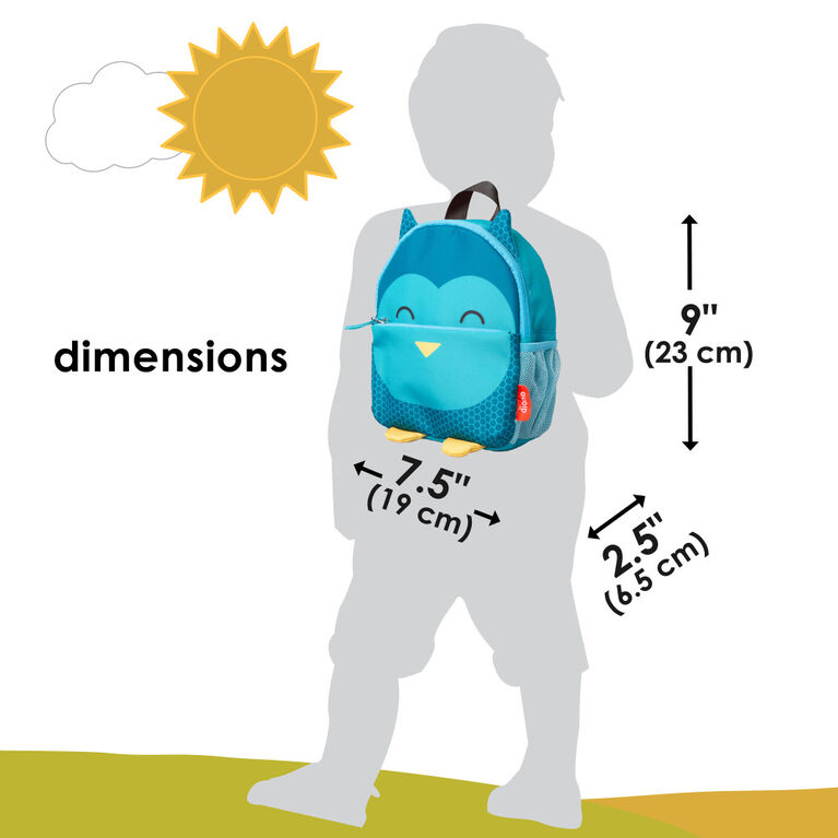 Sac &agrave; dos et r&ecirc;ne de s&eacute;curit&eacute; pour enfants de personnage hibou Diono