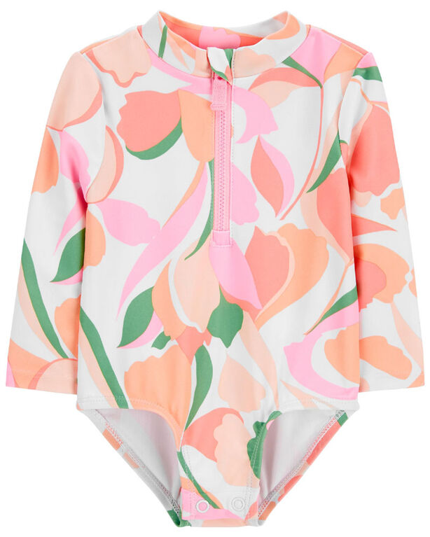Carter's Floral One Piece Rashguard
