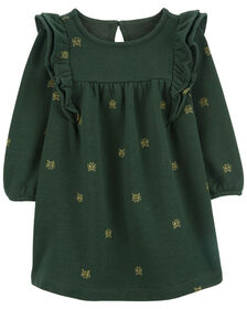 Carter's Butterfly Fleece Dress Green  3M