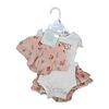 Baby Mode Ensemble jupe-short 3 pi&egrave;ces : Le plus heureux avec toi 6-9 mois