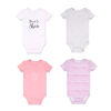 Koala Baby 4 Pack Short Sleeved Bodysuit, Born To Shine, Preemie