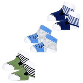 So Cute by Baby Mode 3 Pairs Crew Sock: Slip-on Shoes